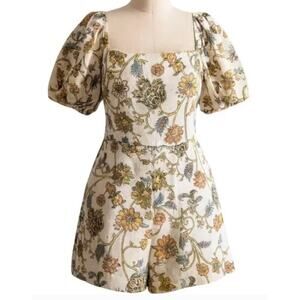 Calypso St. Barth Floral Linen Romper Size 4 – Boho Cottagecore NWT